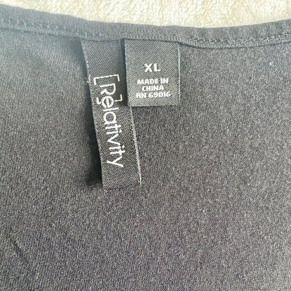 Relativity Black Sleeveless Tiered Lace & Viscose Ruffle Tank Top Size XL - Picture 5 of 10